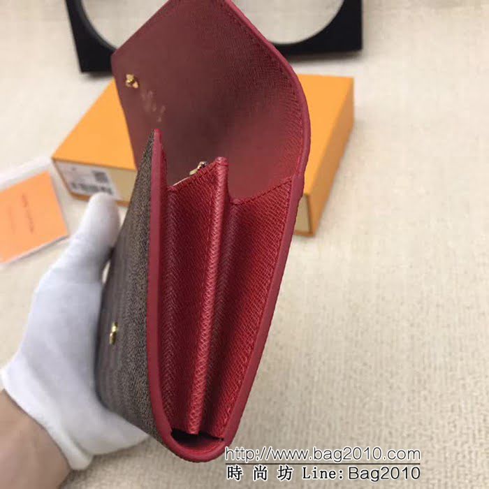 路易威登LV頂級原單 N60123 2018年秋季款DamierEbene帆布Sarah錢夾 ZY1093